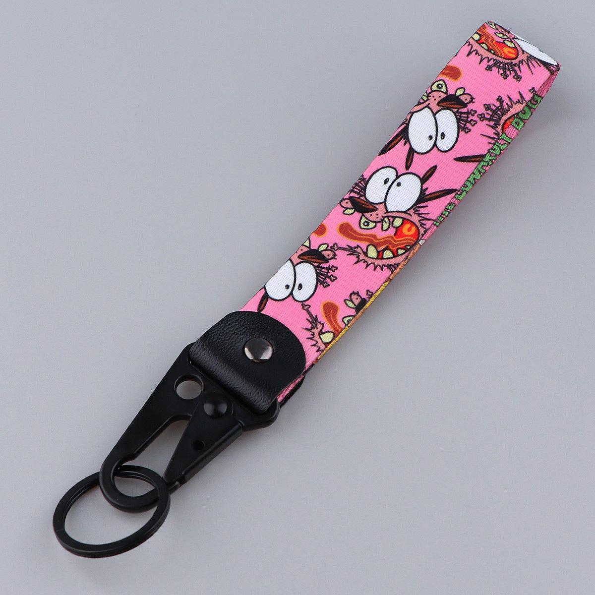 1pc Adorable French Bulldog Keychain With Durable Pu Leather Strap