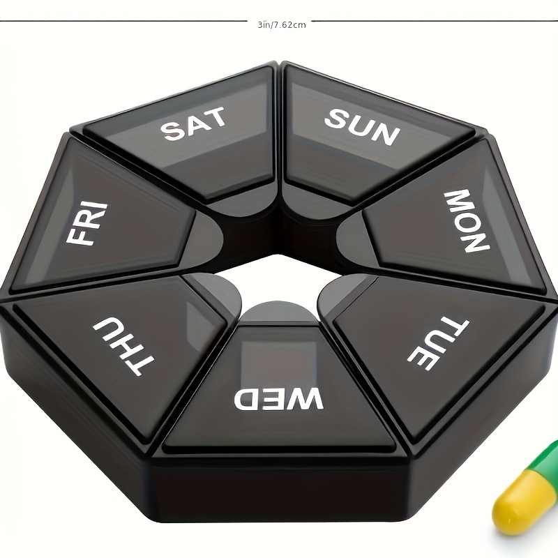 Aestm Piccolo contenitore rotondo per pillole, mini portapillole,  portatile, piccolo, portapillole, portapillole, contenitore per pillole,  scatola per