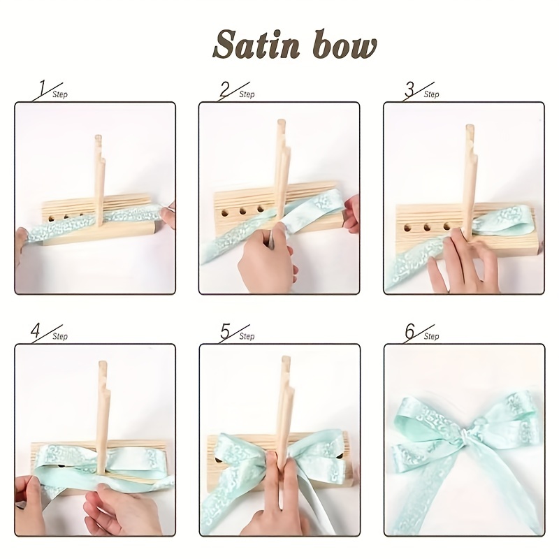 Bow Maker For Ribbon Wooden Ribbon Bow Maker With Twist Ties - Temu