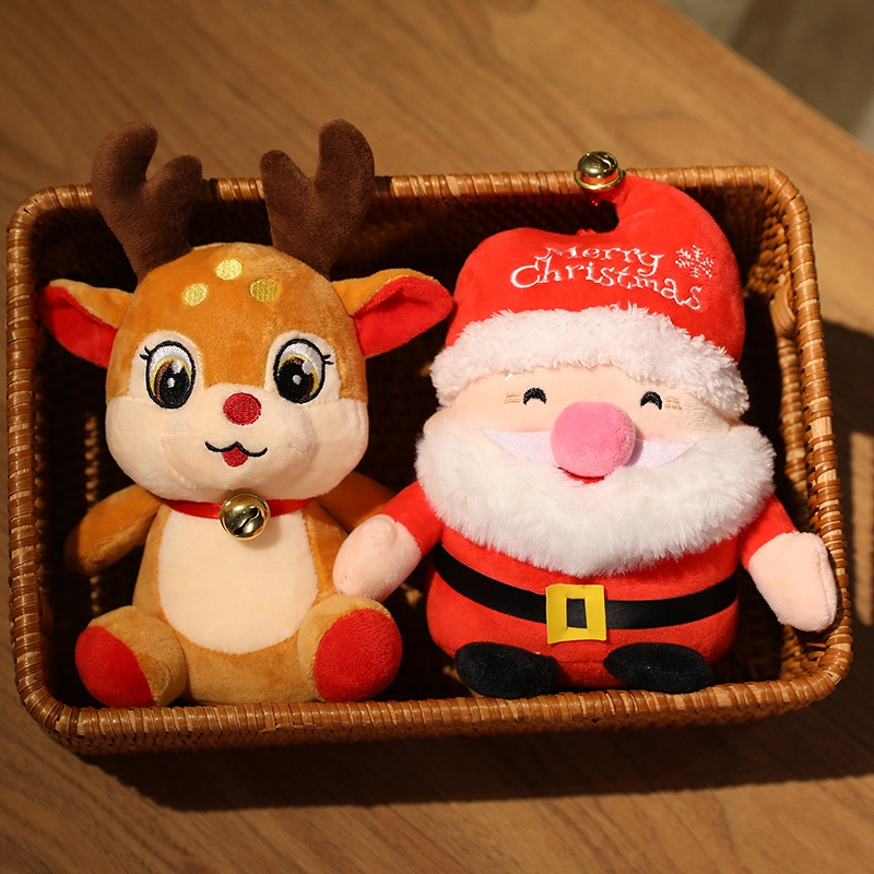 Merry Christmas Cute Santa Claus And Reindeer Plush Toys Christmas Pillow  Series - Temu