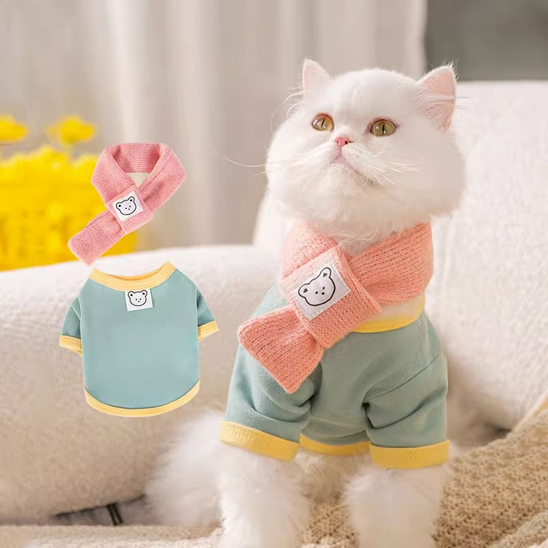 Pet Cat Lovely Cat Warm Soft Fashion Designer Vest Autumn and winter Clothes