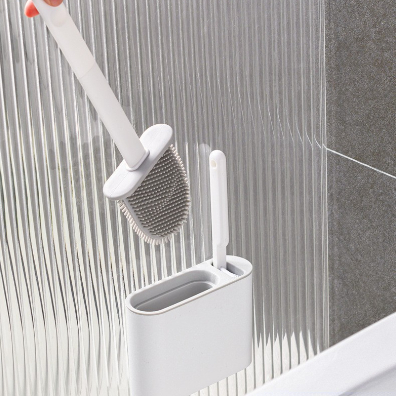 Toilet Brush With Long Handle For Bathroom Cleaning With Soft Bristles