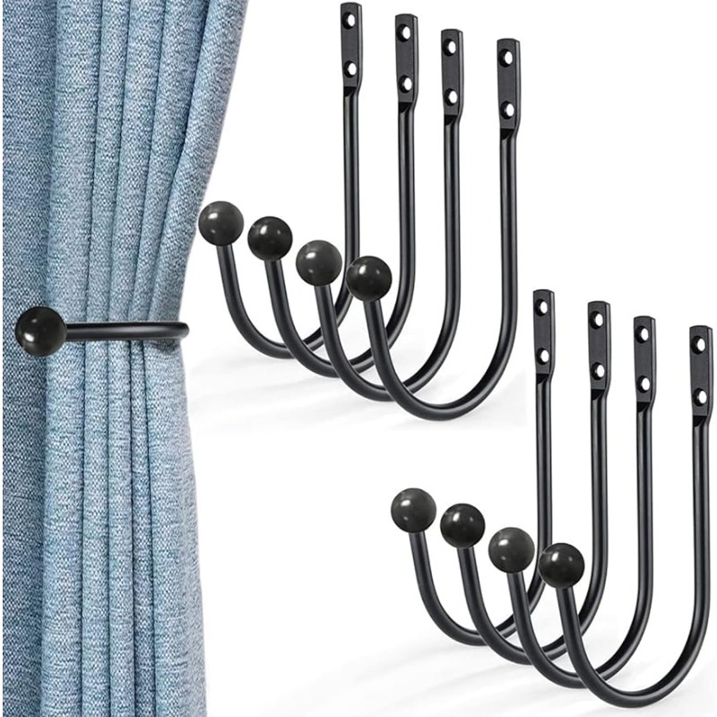 Wooden Curtain Rings With Clips Strong Metal Multifunctional - Temu Germany
