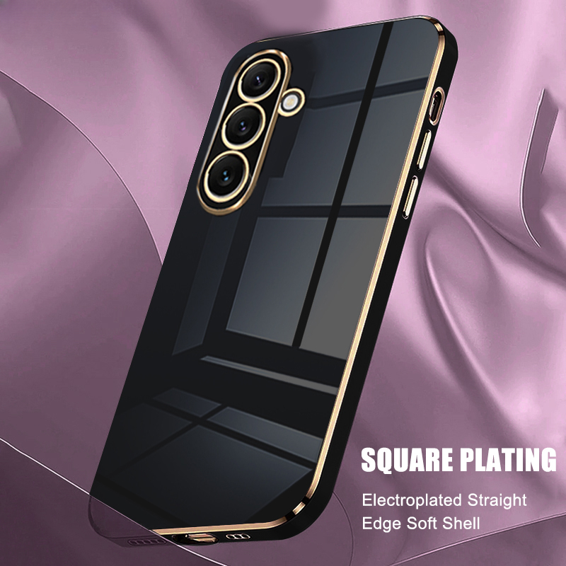 Luxury Plating Square Phone Case For S22 Ultra S21 Plus S21 Fe Case Cover  For Galaxy S 21 S22 S20 Fe Soft Silicone Case - Temu