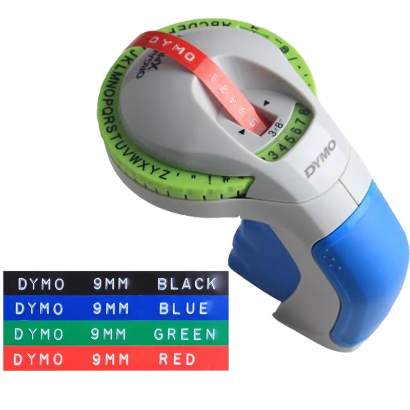 4PK 3D Emobssing Tape White on Blue For Dymo Omega Label Buddy 520106 3/8