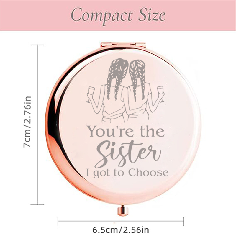 Gifts for Best Friend Compact Makeup Mirror Unique Friendship