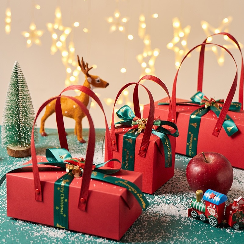 1 pc, 2023 sac cadeau créatif du nouvel an boîte cadeau boîte d'emballage  cadeau de réveillon de Noël boîte portable Apple boîte personnalisée