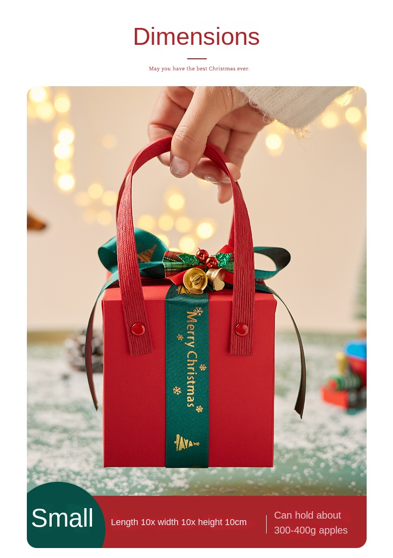 1 pc, 2023 sac cadeau créatif du nouvel an boîte cadeau boîte d'emballage  cadeau de réveillon de Noël boîte portable Apple boîte personnalisée