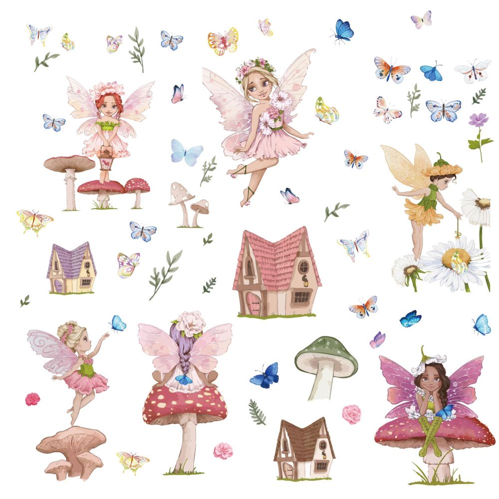 Fairy Wall Decals Butterflies Wall Stickers Mushroom Window - Temu