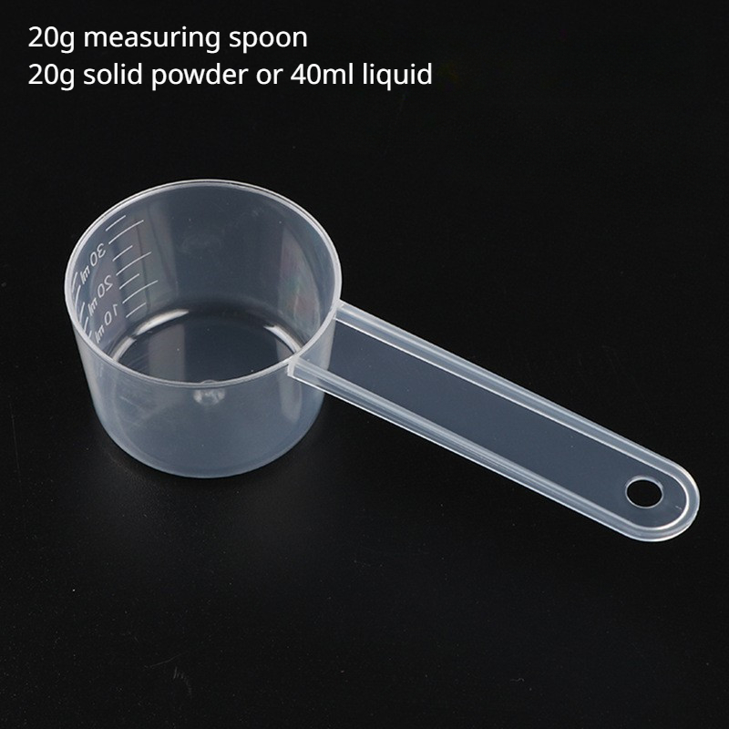20 Gram Measuring Scoop 40ml Transparent Plastic Spoon 20g Measure