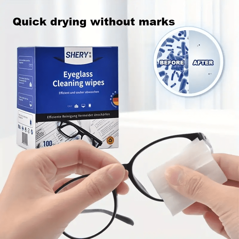 VisionGlobal Anti-Fog Wipe, Glasses Cleaning Cloth, Glasses, Tablets,  Screen Cleaning Wipes, Camera Lens Glasses Wipes(1 Pack Anti-Fog