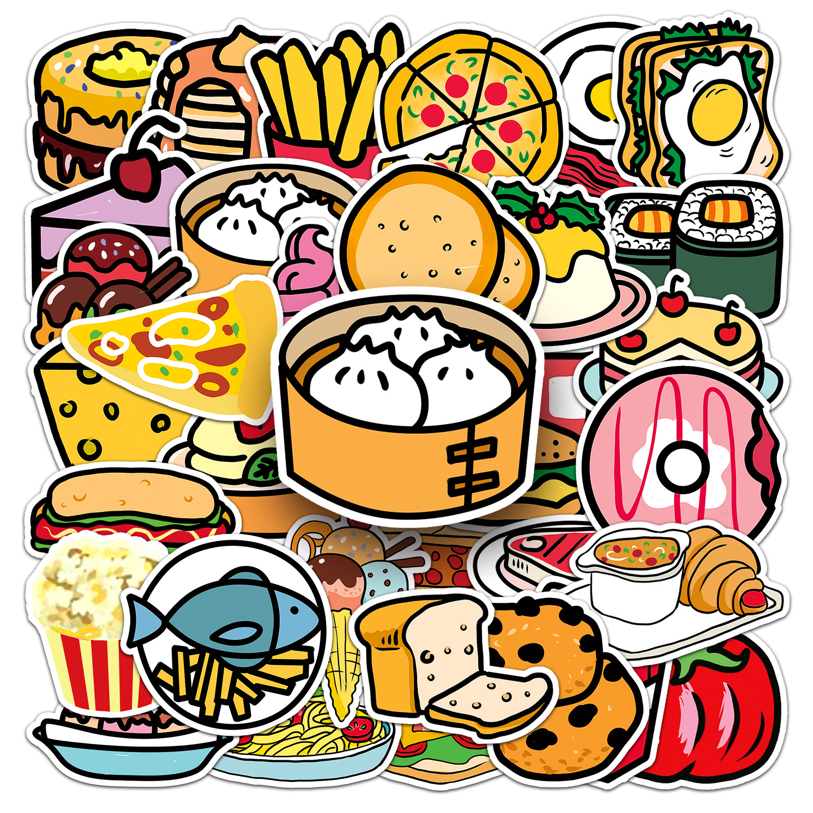 Aesthetic Kawaii Food Stickers