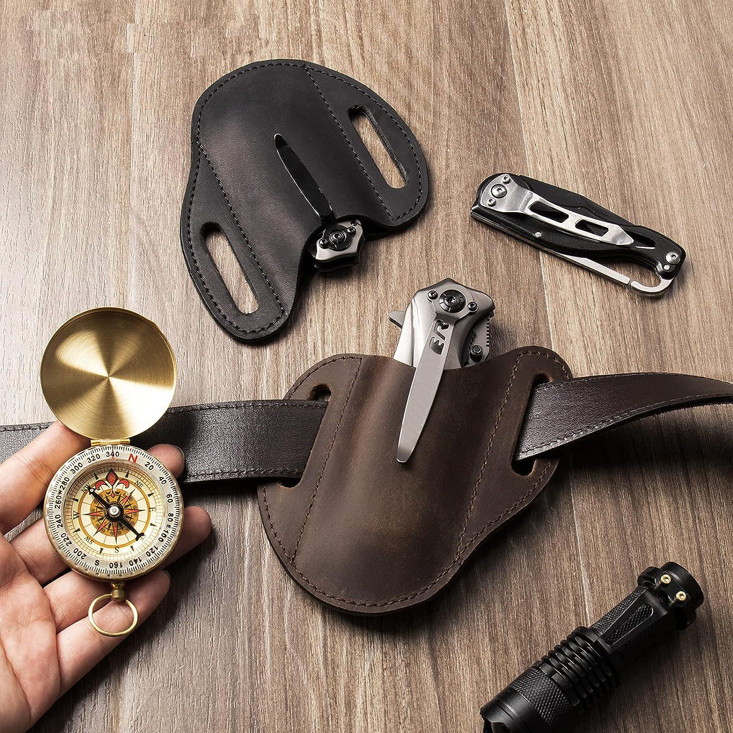 Leather Knife Sheaths Belt Pocket Knife Holder Leather Temu