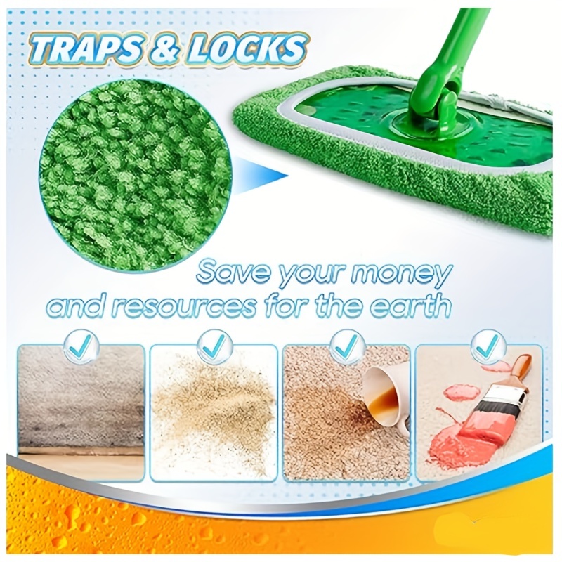 Microfiber Cleaning Mop Replacement Pad Flat Floor Mop Cloth - Temu