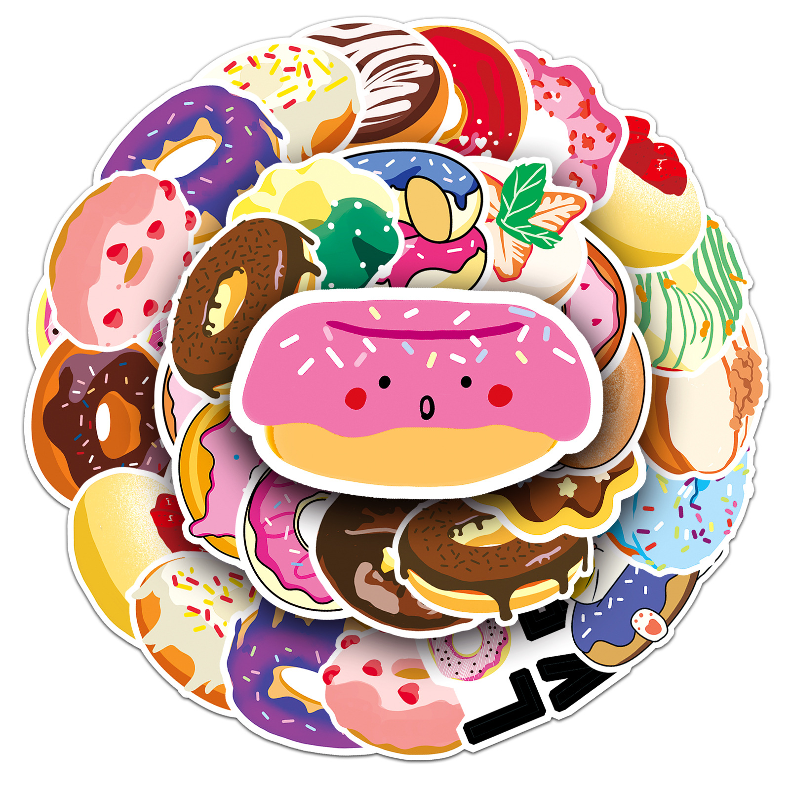 Donut Desserts Stickers Cute Water Bottle Stickers Vinyl - Temu