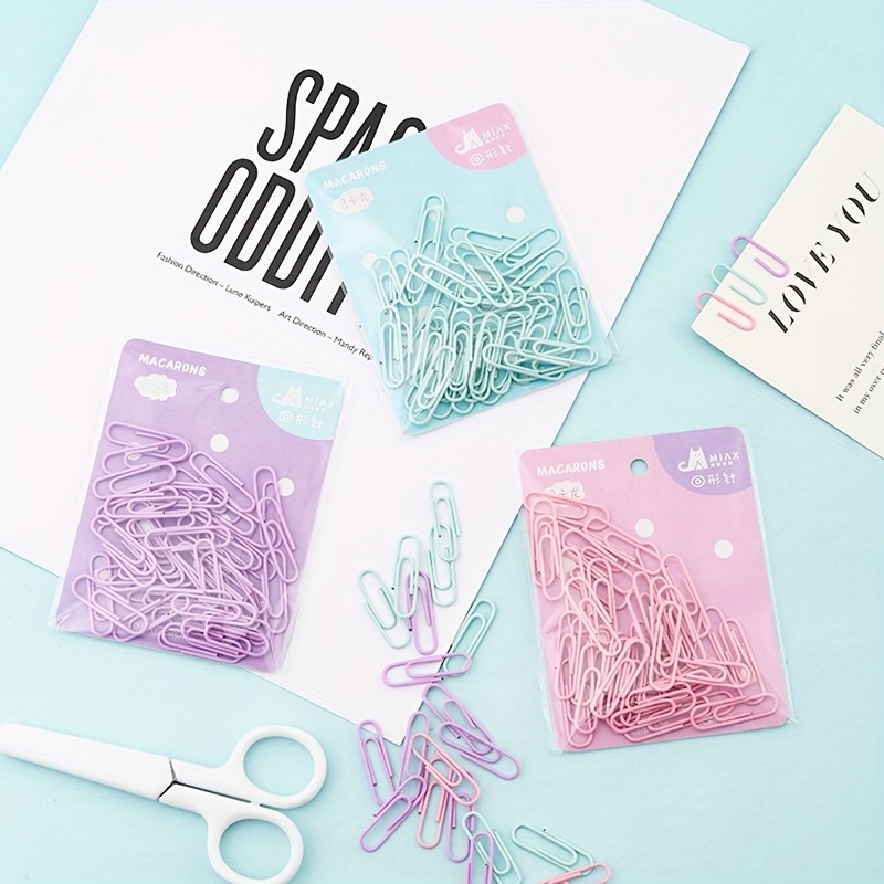 Macaron Paper Clip Colorful Creative Cute Storage Curve Pin - Temu Canada