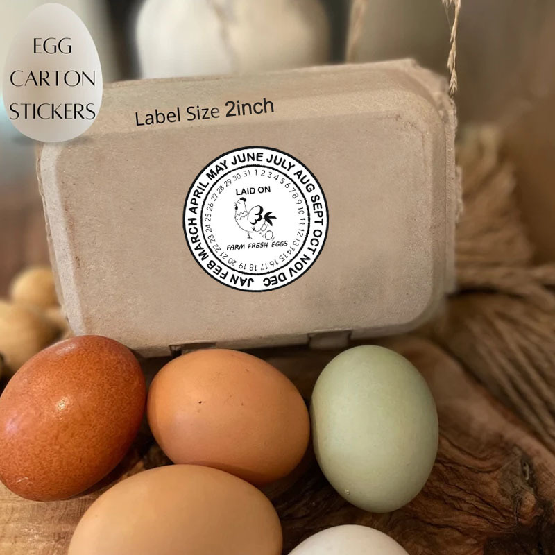 Custom Egg Carton Stamp Farm Fresh Eggs With Date Stamp Laid 