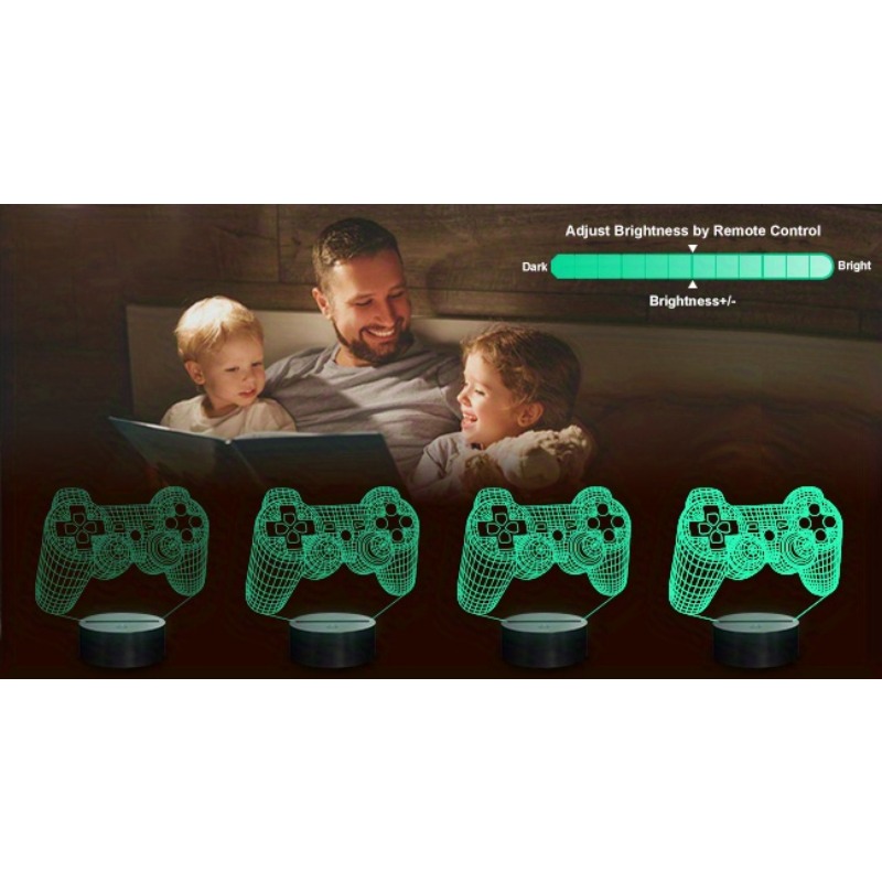 1pc Creative Gamer Zone 3d Night Light Colorato Gamepad Usb - Temu Italy