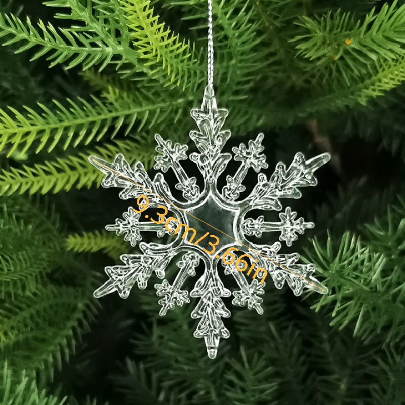 Christmas Snowflake Decoration Clear Plastic Crystal - Temu United Arab  Emirates