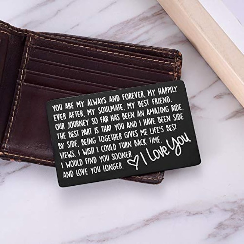 I Love You More The End Metal Wallet Card Sentimental - Temu