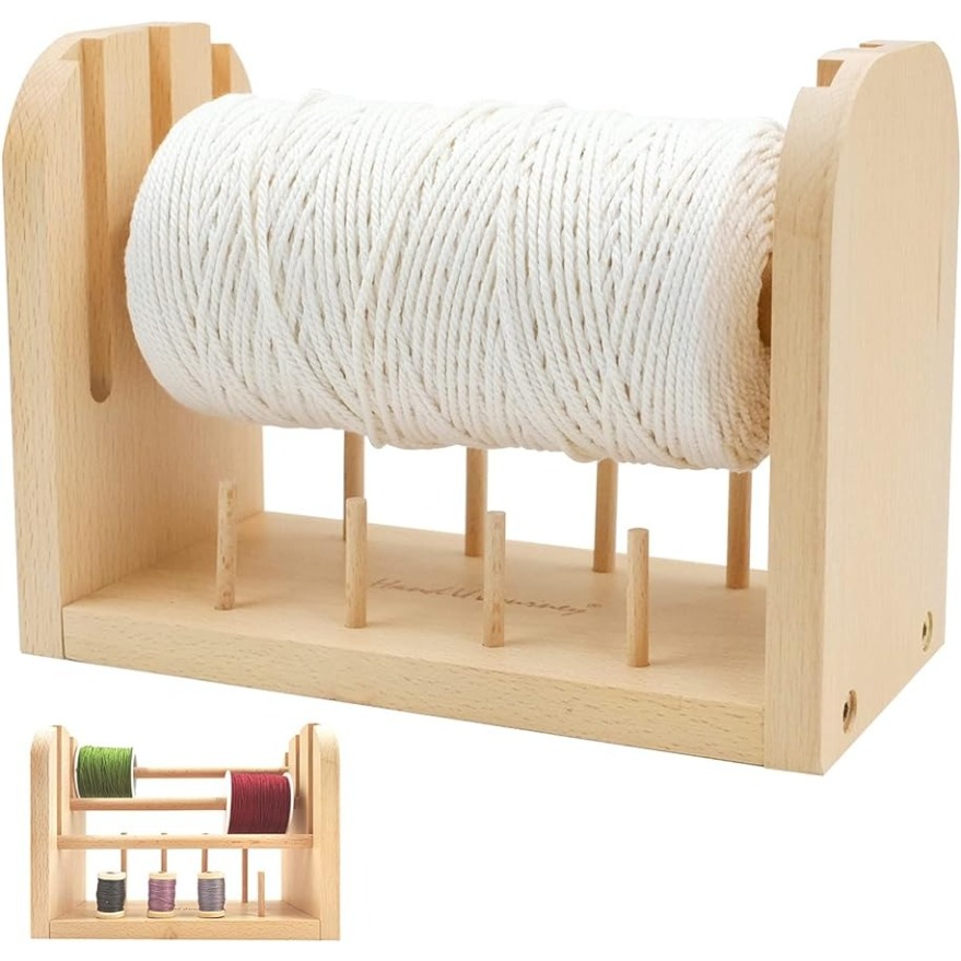 Porte-fil pour tricot et crochet | Spinner à fil de bois magnétique rotatif  | Support laine pour enrouleur boules de fil | Accessoires tricot stockage