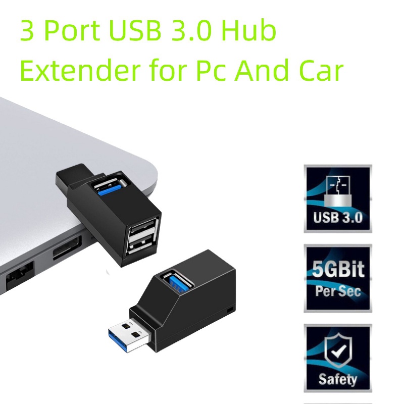 Ultra Slim USB Hub 3.0, 4 puertos USB Splitter USB de alta velocidad con  interruptores de encendido y apagado individuales para laptop, computadora