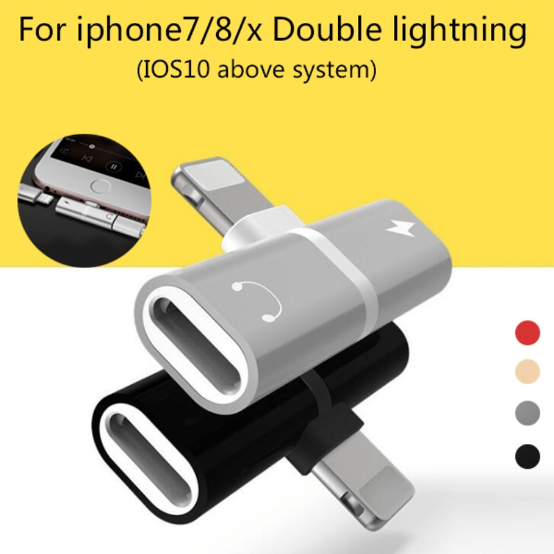 Double adaptateur Lightning pour iPhone 7/7 Plus, séparateur d