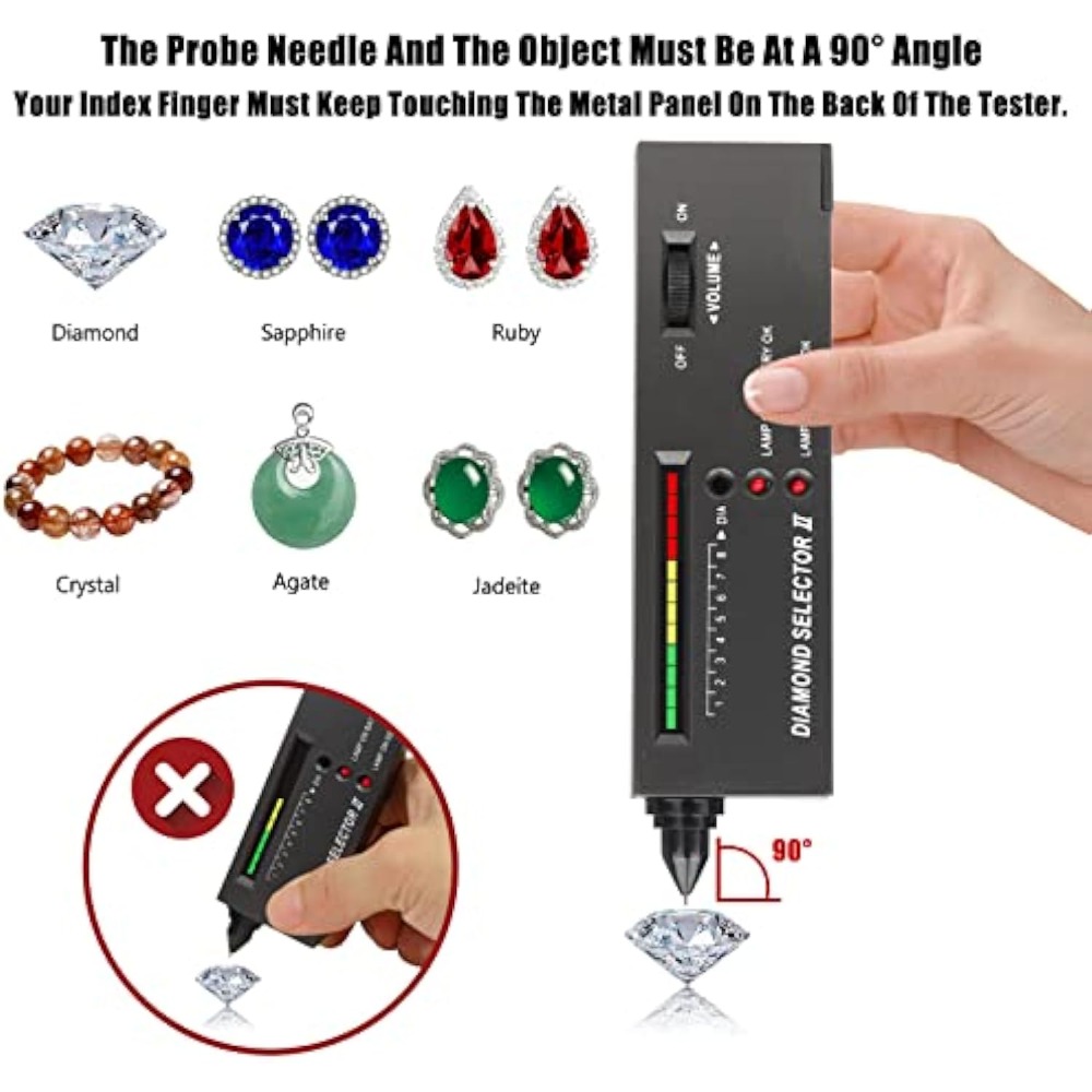  High Accuracy Diamond Tester Pen Professional Gem Tester for  Novice and Expert : Arts, Crafts & Sewing