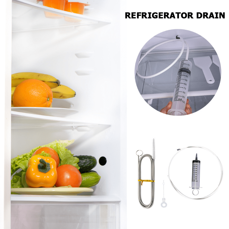 5pcs/set Refrigerator Drain Hole Desilter Cleaner Kitchen Fridge