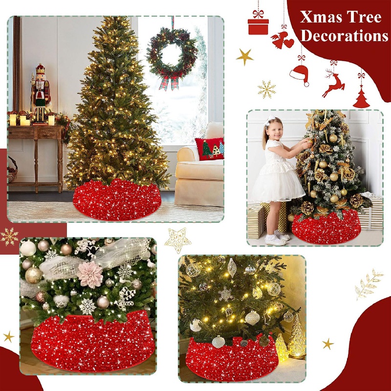 Glitter Christmas Tree Picks Scene Decor Festivals Decor - Temu