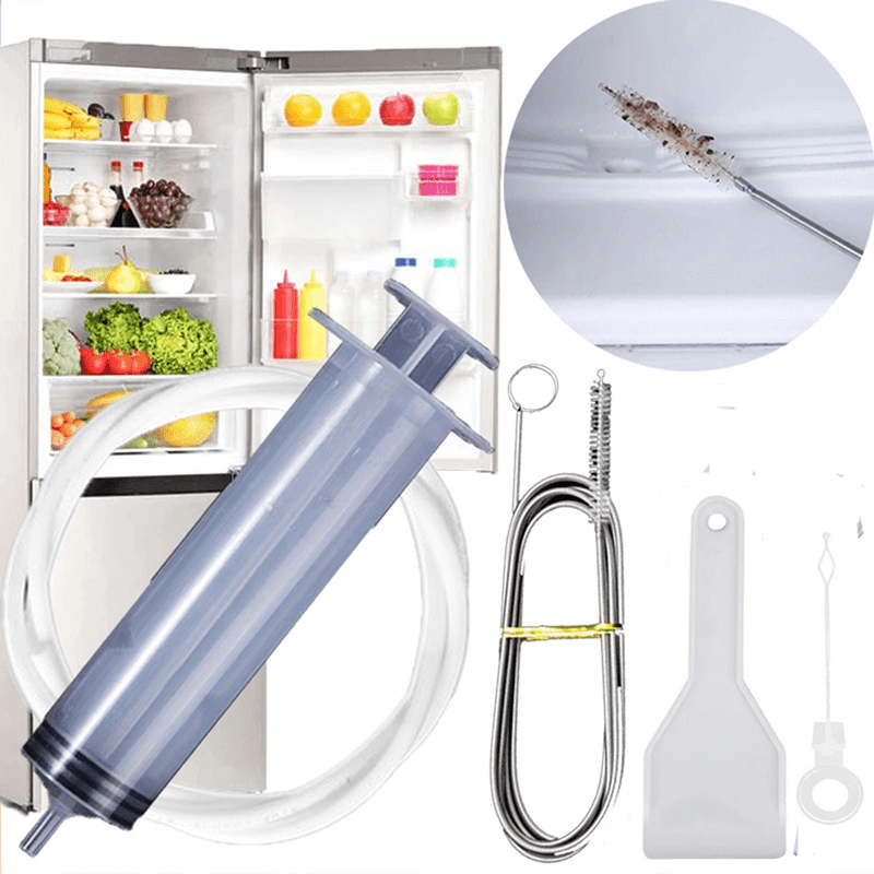 Refrigerator Drain Dredge Cleaning Set Long Flexible Refrigerator