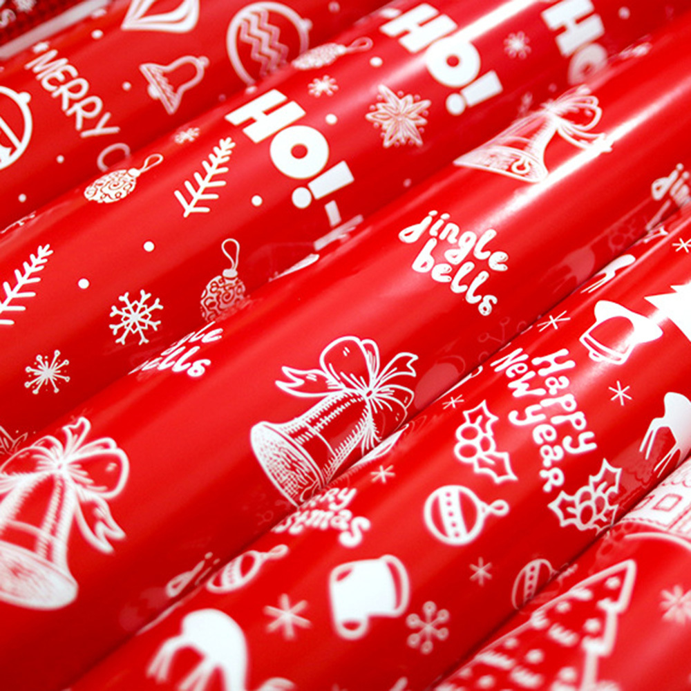 Presents in Red and White Wrapping Paper Stock Image - Image of ornaments,  holidays: 104850341