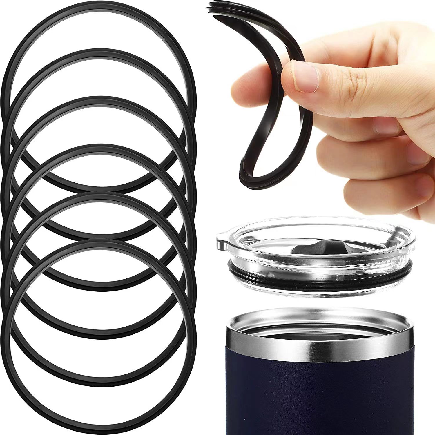 Replacement Cup Gasket For & Cup, Silicone Lid Replacement Seal Ring, Cuo  Accessories - Temu