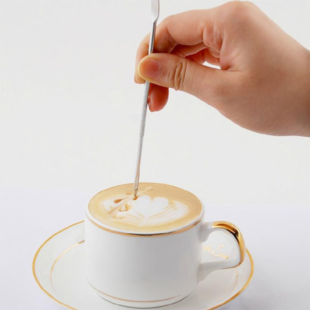 stainless steel latte art pen   cappuccino     decorating tool details 1