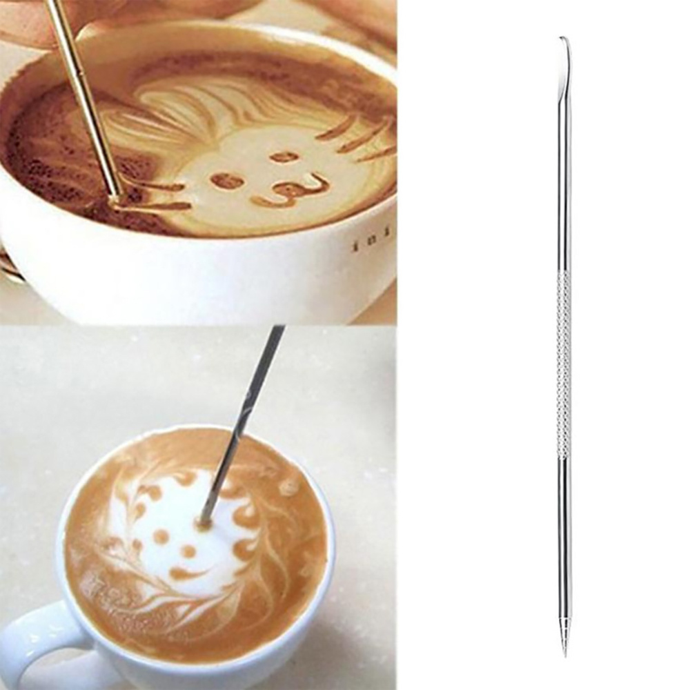 stainless steel latte art pen   cappuccino     decorating tool details 2