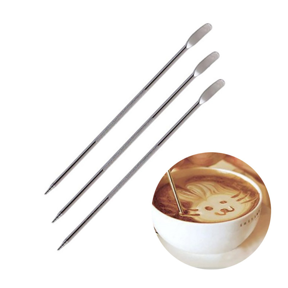 stainless steel latte art pen   cappuccino     decorating tool details 4