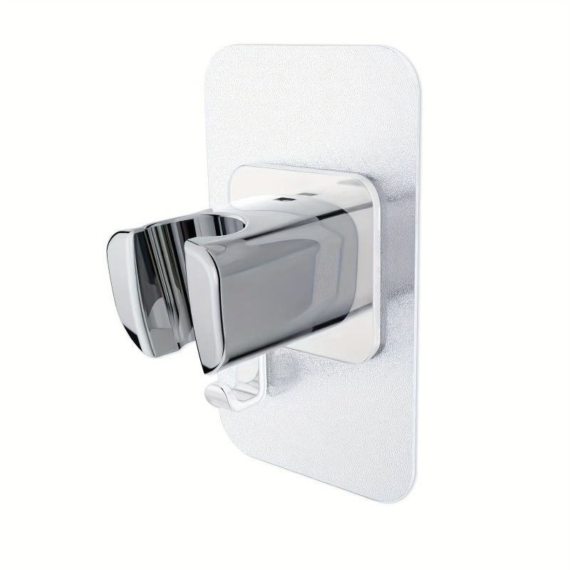 Shower Head Holder Adjustable Handheld Brass Shower Head Bracket Shower  Wall Mount Holder Shower Wand Holder, Drill Free Glue Installation(Polished