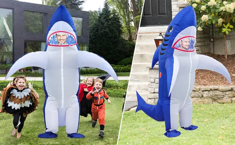 Shark Inflatable Suit Walking Shark Makeup Dance Props Adult - Temu