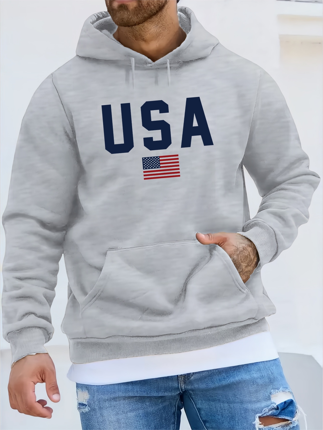 G-Style USA Sudadera con capucha de forro polar para hombre
