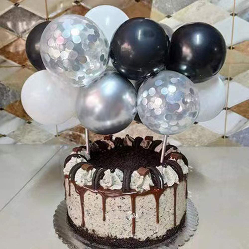 20 pièces/set en plastique gâteau Top métallique à détail boule Décoration  de gâteau pour la fête, Mode en ligne