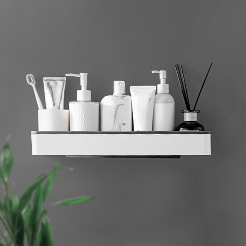 Wall Mounted Hanging Shelves, No Drilling Wall Mounted Bathroom Storage,  Shampoo Holder Organizer - Temu