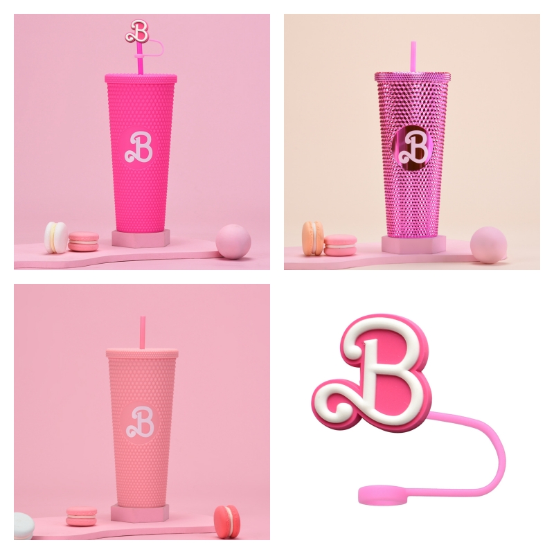 Pink B Studded Tumbler pink B cup Letter B Studded Tumbler AliExpress