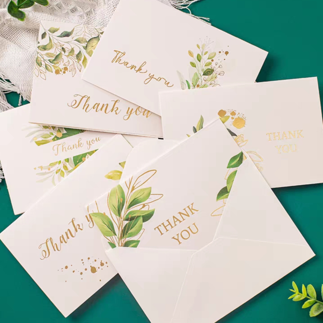  Green Field Hemp Blank Green Thank you Cards - Recycled Tree  Free Blank Notecards with Envelopes for Mailing, Wedding, Baby Shower,  RSVP, Invitation, Birthday, 5 Cards & 5 Envelopes, (A2