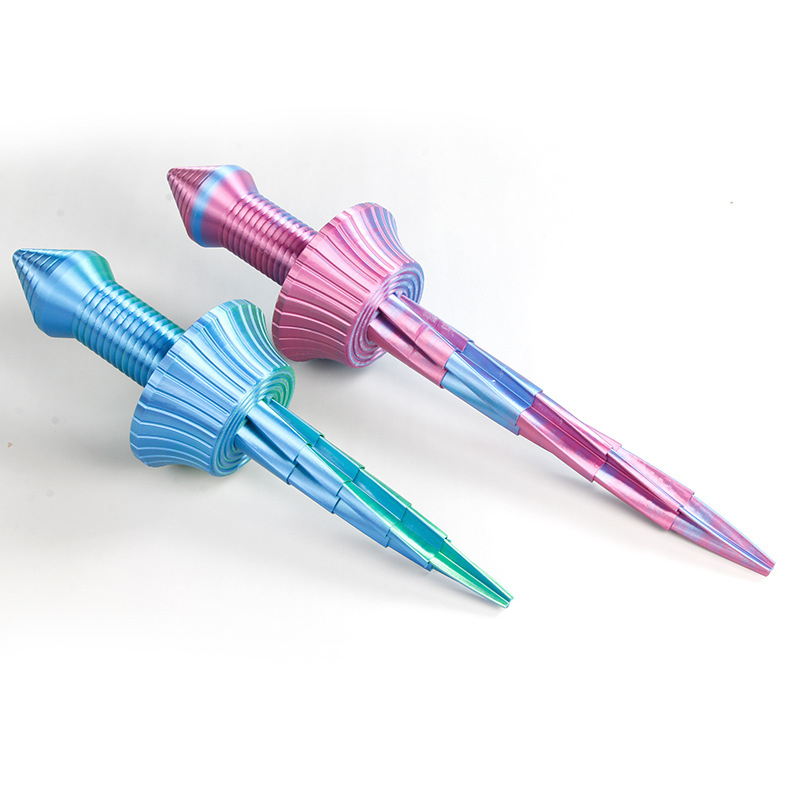 Comprar Katana con impresión 3D, cuchillo telescópico de gravedad
