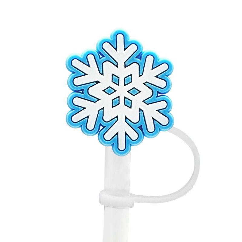 Christmas Straw Cover Cap for Stanley Cup Silicone Straw Topper