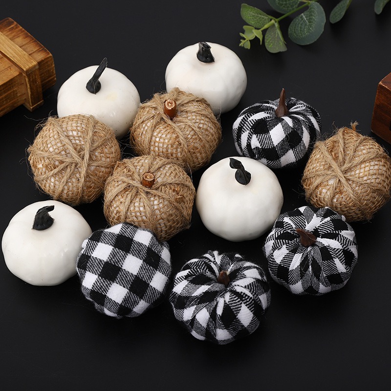  Pumpkin Decor 18pcs Assorted Artificia Pumpkin Fall