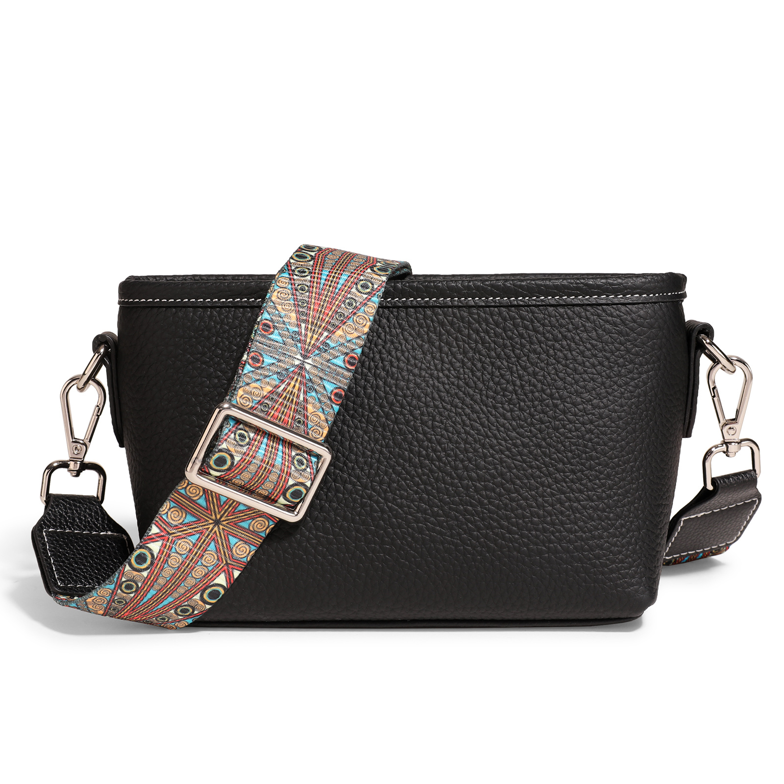 LUXY Leather Crossbody Bag With Guitar Strap