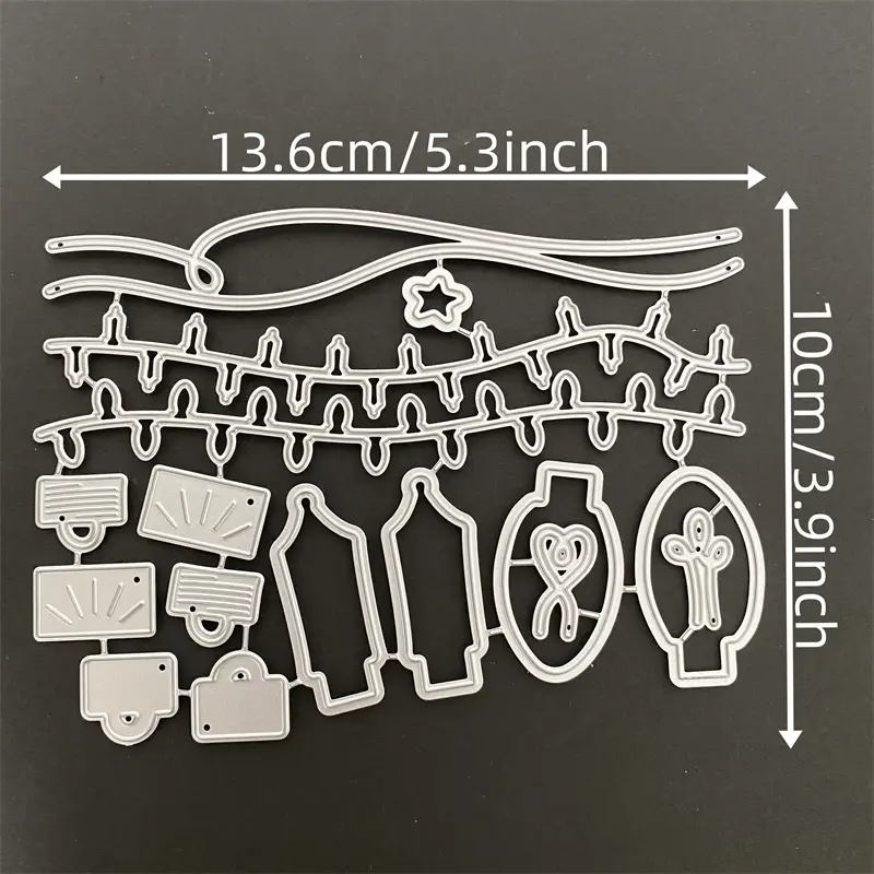 1pc Stamps And Dies 2023-2024 For Card Making, Merry Bright Bundles Clear  Stamp And Metal Cutting Dies Sets For DIY Craft Making Scrapbooking Decorati