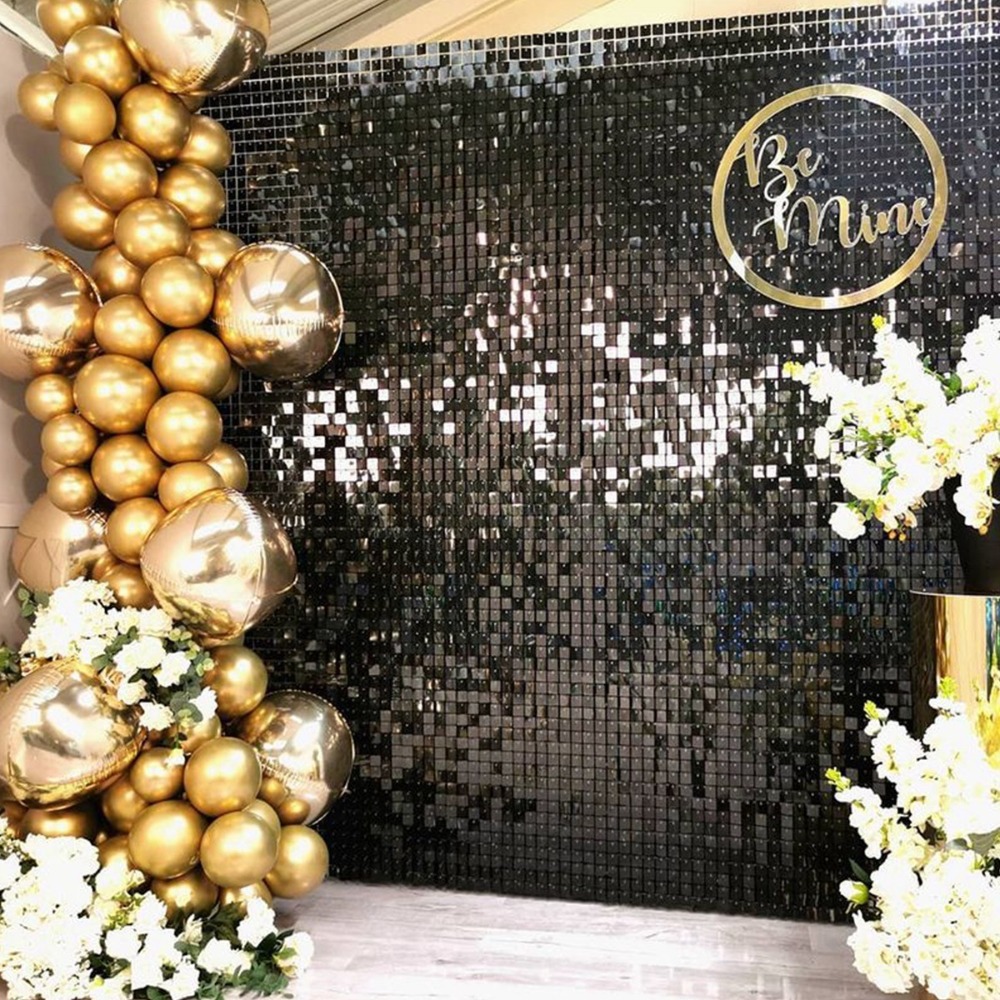 

1pc, 2m Sequin Backdrop Birthday Decoration Wedding Decor Christmas Tinsel Glitter Foil Backdrop Party Curtain Background