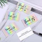 1/20pcs, Exquisite Laser Rainbow Thank You Cards, Suitable For Thanksgiving, Business, Weddings, Small Businesses, Graduation Ceremonies, Gift Packaging, Wedding Invitation Cards, Thank You Cards, Holiday Greeting Cards, Small Business Supplies
